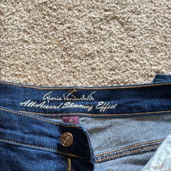 Gloria Vanderbilt Deep Blue Denim Jeans Amanda - Picture 4 of 4